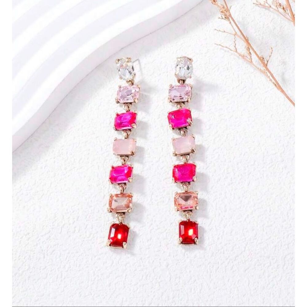 Beautiful Pink Drop Earrings